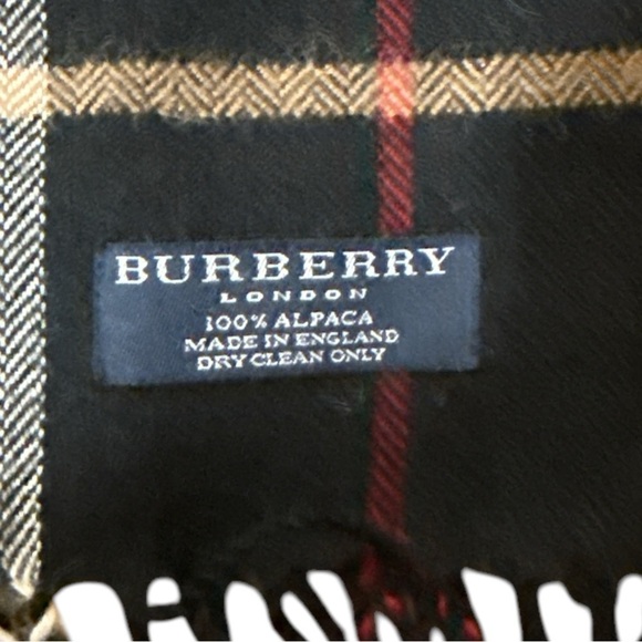 Burberry Check Alpaca Scarf - black/tan - Picture 2 of 2